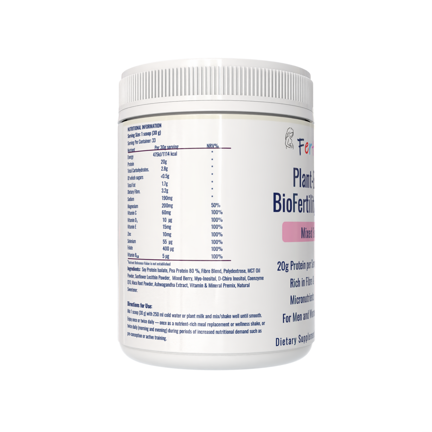 Fertimax™ Plant-Based BioFertility Shake (Mixed Berry)