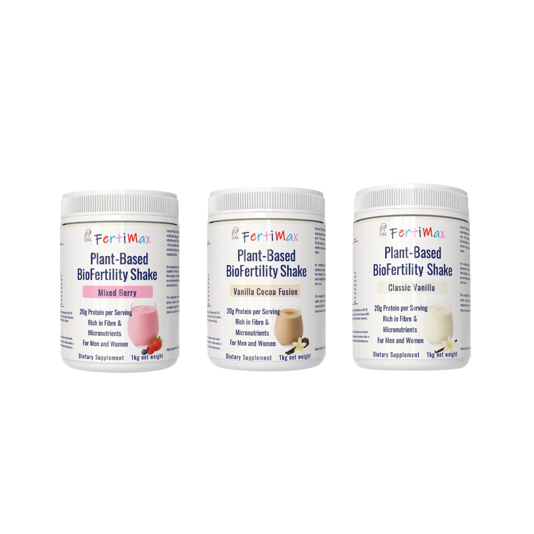 Fertimax™ Plant-Based BioFertility Shake (Multi-Flavour) Mixed Berry | Vanilla Cocoa Fusion | Vanilla