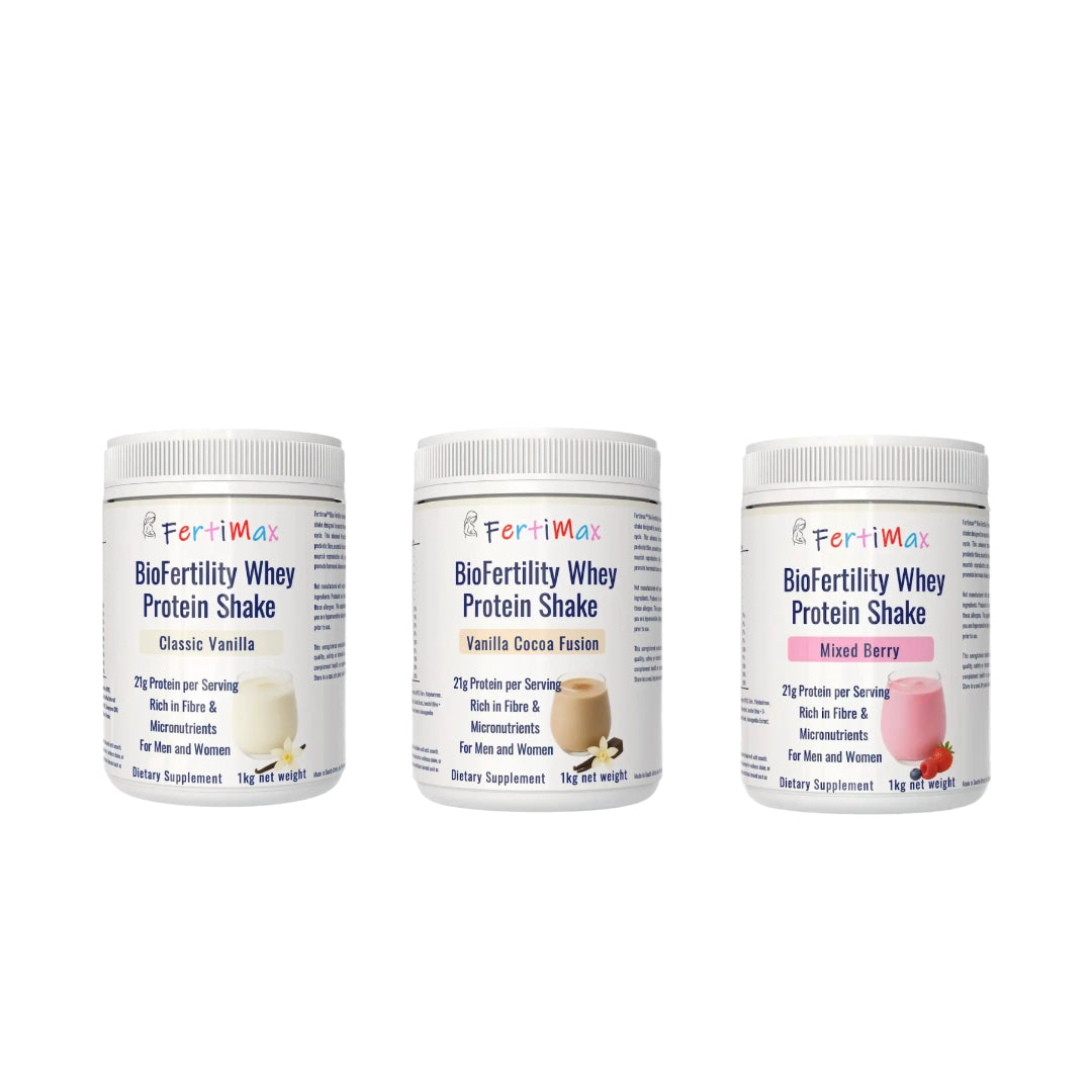 Fertimax™ BioFertility Whey Protein Shake (Multi-Flavour) Vanilla | Vanilla Cocoa Fusion | Mixed Berry