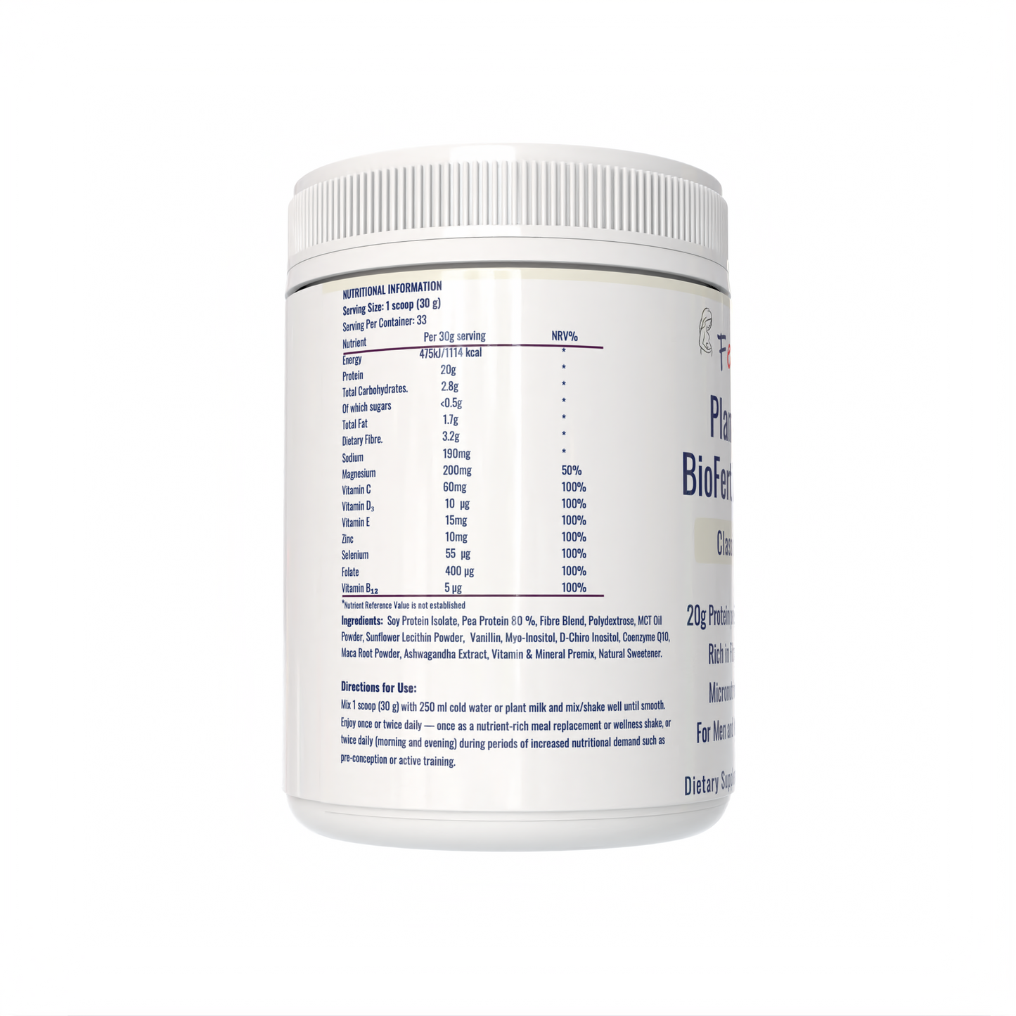 Fertimax™ Plant-Based Bio-Fertility Shake (Classic Vanilla)