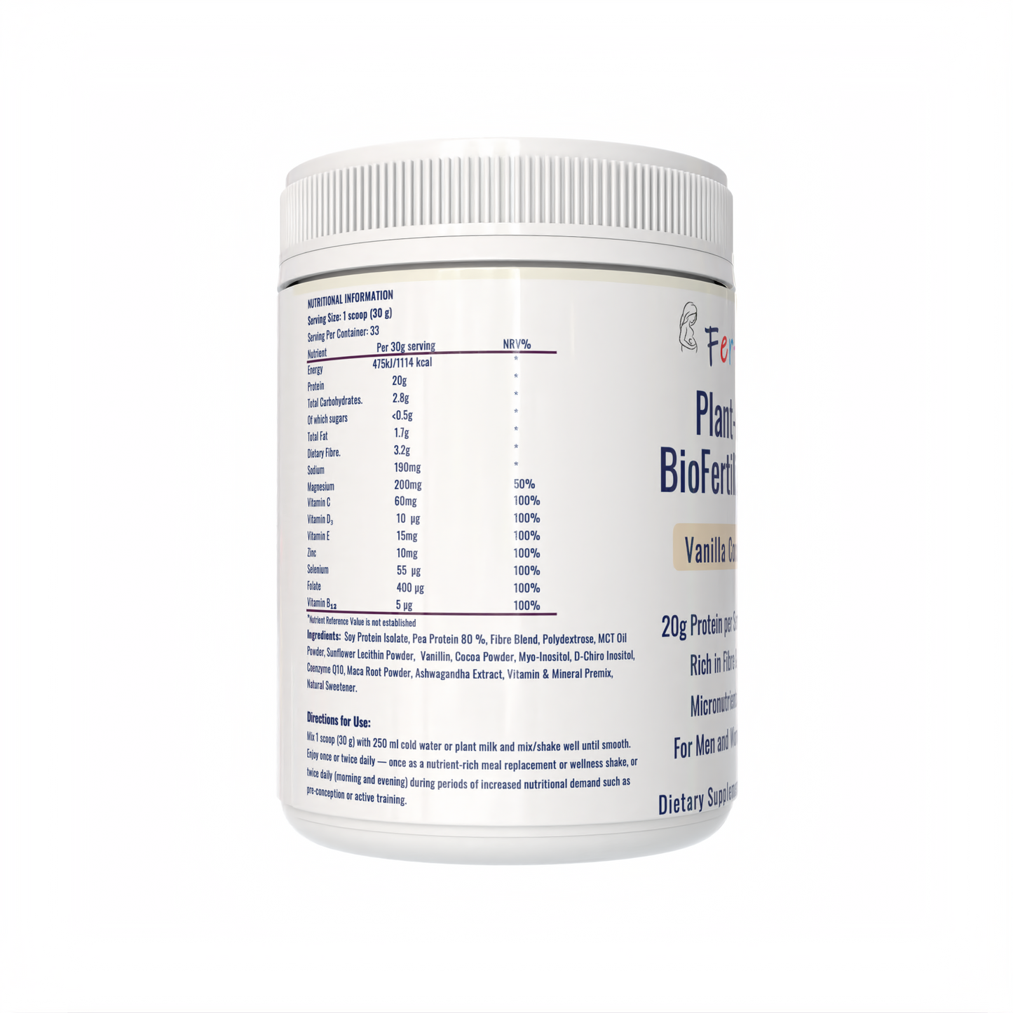 Fertimax™ Plant-Based Bio-Fertility Shake (Vanilla Cocoa Fusion)